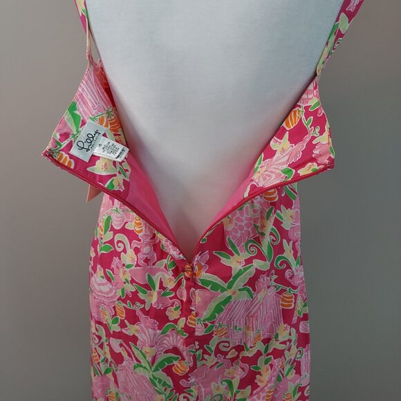 Vintage Lilly Pulitzer Y2K Umbrella Jungle Slathouse Rock Mini Dress Size 10 - Picture 5 of 11
